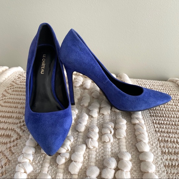 le chateau Shoes - Le Chateau blue genuine suede stilettos size 6